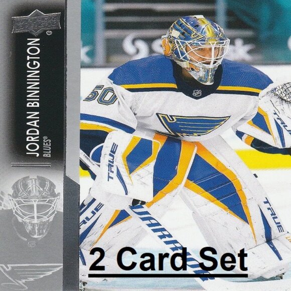 Jordan Binnington St. Louis Blues NHL Hockey Card Collection - 2 Card Set - Picture 1 of 3